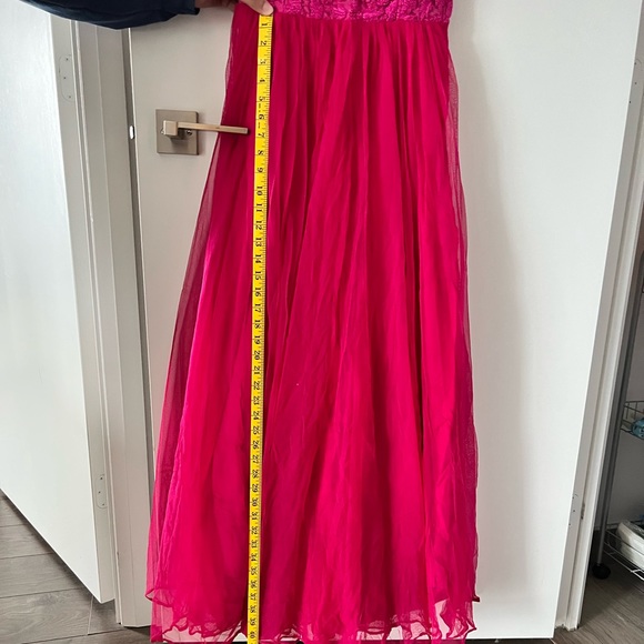 Fuchsia Maxi Embroidered Dress - Picture 10 of 10